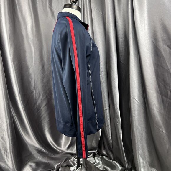 Nike Golf Tour Women S Performance Jacket Dri-Fit Navy Red Full Zip Pebble Beach - Picture 8 of 15